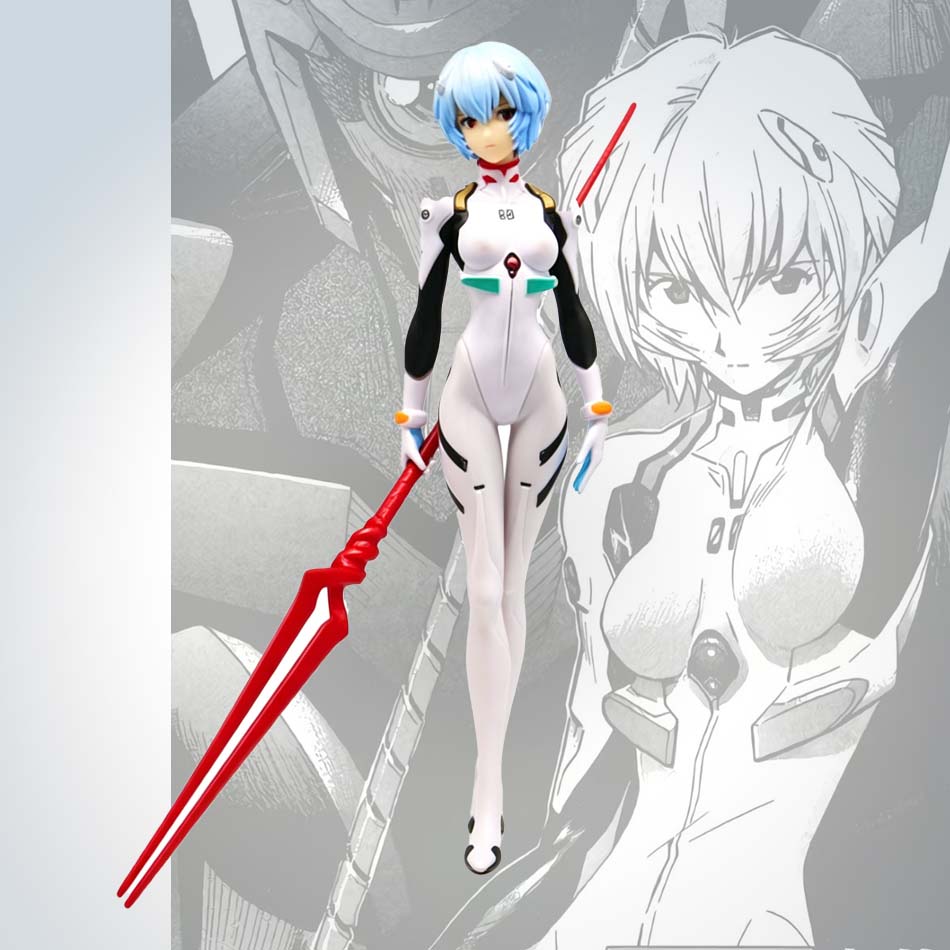 Model Kit Evangelion Bandai - Изысканная фигурка Аянами Рей с копьем