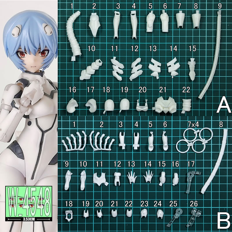 (В наличии) (W_4548) Rei Ayana – обзор и цена Model Kit Evangelion Bandai