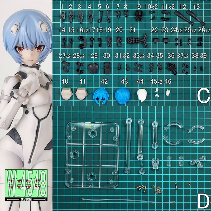 (В наличии) (W_4548) Rei Ayana – обзор и цена Model Kit Evangelion Bandai
